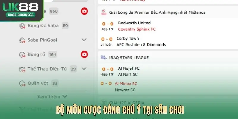 Bộ môn cược đáng chú ý tại sân chơi