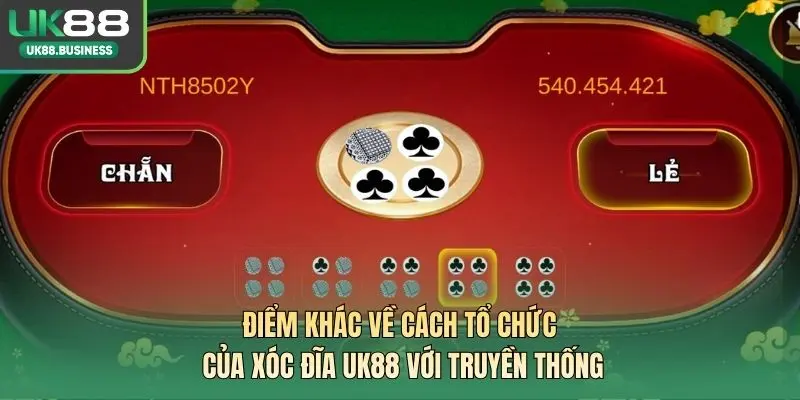 Điểm khác về cách tổ chức của Xóc Đĩa UK88 với truyền thống