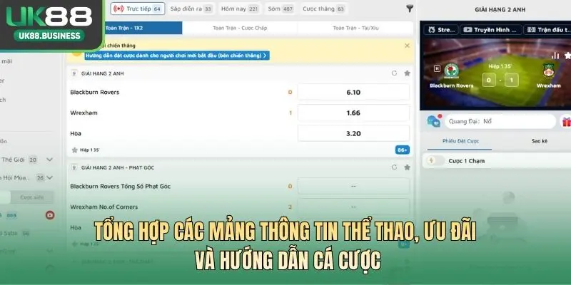 Tổng hợp các mảng thông tin thể thao, ưu đãi và hướng dẫn cá cược
